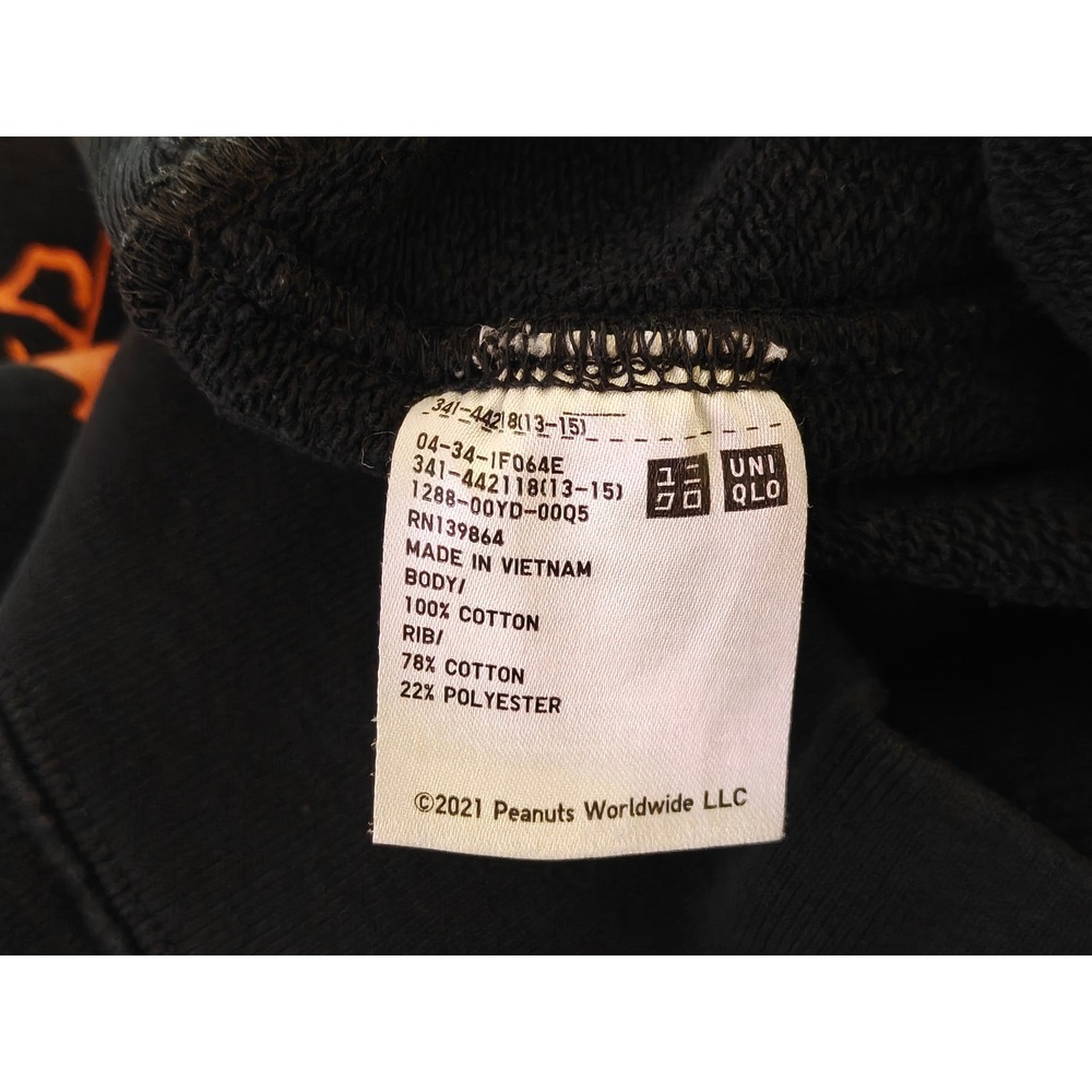 Uniqlo UT Peanuts Snoopy Charlie Brown Dance It Out Sweatshirt Black XS 442118 - Picture 5 of 10